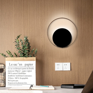 Nuevo estilo, lámpara de pared con anillo redondo dorado, cabecera de noche, cabecera interior, lectura, lámparas de pared led empotradas - Product Image 1