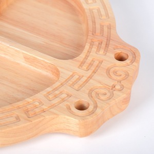 Plateau de service en bois de bambou à 4 compartiments, style japonais, pour fruits, thé, gâteaux, pain, desserts, sur mesure - Product Image 3
