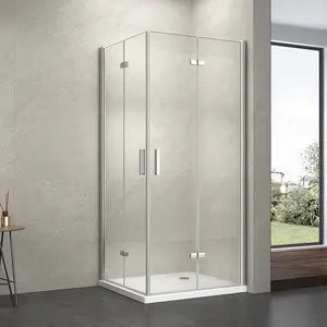 Supere la venta caliente de alta calidad baño portátil plegable Puerta de ducha de vidrio cabina de ducha