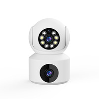 Caméra IP de sécurité extérieure A11 WiFi à double objectif 1080P PTZ avec vision nocturne et microphone intégré pour la surveillance des bébés à domicile
