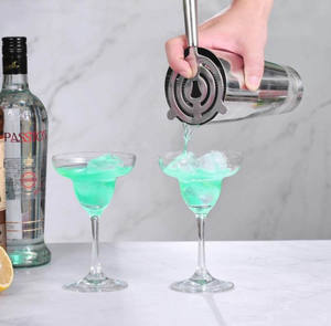 Shaker à <span class=keywords><strong>cocktail</strong></span> Boston réutilisable en acier inoxydable moderne PSC Silver, 530 ml (18 oz), en gros - Product Image 5