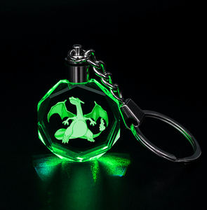 Porte-clés en cristal vierge de haute qualité, logo personnalisé, <span class=keywords><strong>pokeball</strong></span> LED, lumière clignotante 3d, gravure laser, porte-clés en verre cristal - Product Image 5