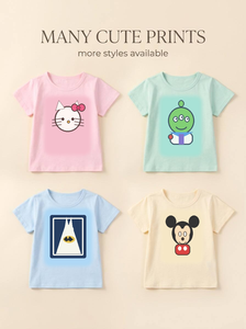 Bulala Set di <span class=keywords><strong>abbigliamento</strong></span> <span class=keywords><strong>estivo</strong></span> per bambina con motivo cartoon, 2 pezzi, pantaloncini a maniche corte in cotone traspirante in stile europeo e americano - Product Image 3