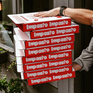 Nhà Máy Giá sóng bưu phẩm Kraft hộp bánh pizza, các tông nhỏ vận chuyển hộp cho doanh nghiệp nhỏ màu trắng đóng gói bánh pizza hộp - Product Image 2