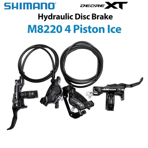 Ensemble de freins à disque hydrauliques Shimano Deore <span class=keywords><strong>XT</strong></span> M8200 M8220 2 <span class=keywords><strong>pistons</strong></span> <span class=keywords><strong>4</strong></span> <span class=keywords><strong>pistons</strong></span> pour freins VTT BL-M8200 BR-M8200 BR-M8220 Original - Product Image 2