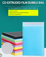 Bolsa de correo de burbujas biodegradable de muestra gratis de alta calidad, colorida, impermeable, logotipo personalizado, correo de burbujas de polietileno para ropa