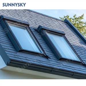 Sunnysky AAMA NFRC estilo moderno impermeable de <span class=keywords><strong>aluminio</strong></span> esmaltado techo de vidrio templado <span class=keywords><strong>ventana</strong></span> tragaluz con balcón - Product Image 1