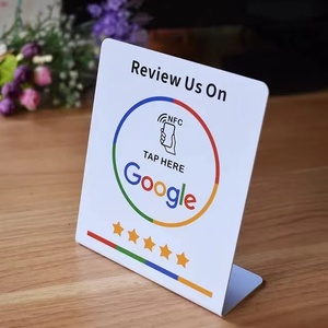 Base de Exhibición NFC de Acrílico de 13.56mhz, 100*90*50cm, con Impresión Personalizada, NTAG 215, 504 Bytes, para Reseñas de <span class=keywords><strong>Google</strong></span>, Placa Adhesiva de PVC para Tarjetas NFC - Product Image 3