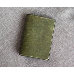 Porte-carte de couverture de passeport de luxe en cuir véritable vert cousu à la main RFID bloquant la conception multifonctionnelle de qualité supérieure élégant - Product Image 5