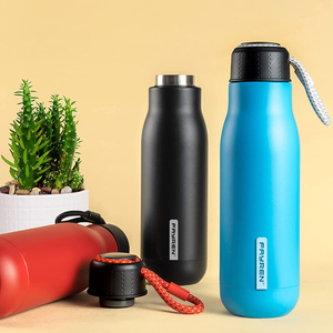 FAYREN-botella de agua deportiva de doble pared de acero inoxidable <span class=keywords><strong>18</strong></span>/8, termo aislado <span class=keywords><strong>al</strong></span> vacío para acampar, con mango - Product Image 3