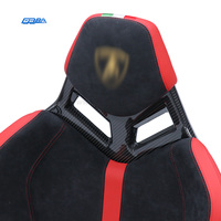 Asiento de Fibra de Carbono Seca SVJ Personalizable con Cuero, Edición Pista, para Lamborghini EVO