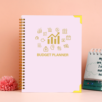 Carnets de suivi de défi d'épargne financière personnalisés en gros, planificateur de richesse, carnet de budget mensuel avec suivi des dépenses