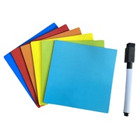 Tableau d'affichage réutilisable en PET, notes autocollantes effaçables à sec, adsorption auto-adhésive, pour bureau, rappel rapide, bloc adhésif effaçable
