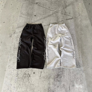 <strong>Mens</strong> Designer Wide Leg Sweatpants 450gsm Cotton Nylon Super Baggy Oversized <strong>Joggers</strong> Printed <strong>Loose</strong> Pants Pria Heavy - Product Image 1