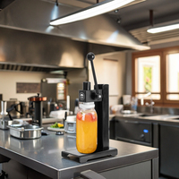 Scelleuse de canettes commerciale de haute qualité pour jus, thé au citron, boissons – Machine manuelle réglable pour le scellage des canettes et bouteilles, idéale pour les magasins de boissons