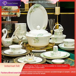 Service de table en céramique de Jingdezhen 2025 – Assiettes et vaisselle pour la maison – Cadeaux de déménagement – Coffret cadeau de luxe léger – Boîtes cadeaux - Product Image 1
