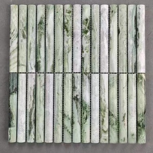 Travertine Strip <strong>Marble</strong> Mosaic Natural <strong>Marble</strong> Wall Panel Kit Kat <strong>Tile</strong> Curve Fluted <strong>Marble</strong> Mosaic Travertine Mosaic - Product Image 3