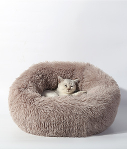 Venta al por mayor de fibra de poliéster esponjoso Donut de lujo gato perro sofá cama de alta resistencia extra grande personalizado acogedor cama para mascotas - Product Image 2