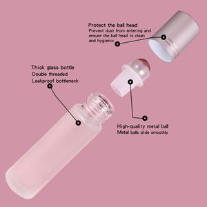Venta al por Mayor de 100 Piezas de Mini Botellas de Perfume de Vidrio Cilíndricas Vacías de 10 ml con Rodillo y Embalaje en Cartón - Product Image 2