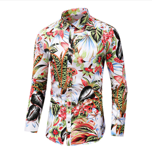 Camisa Casual Personalizada para Hombre, de Punto, Talla Grande, Transpirable, Moderna, con Estampado Floral, Manga Larga, para Otoño - Product Image 5