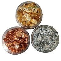 Feuille d'or 3G * 3 couleurs avec feuille d'or, argent, or rose pour la peinture, l'artisanat, la fabrication de bijoux en résine