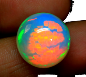 Opale de feu naturelle attrayante, taille brillante, polie et lustrée, traitée par cirage/huile, pour la fabrication de bijoux, taille personnalisable - Product Image 1