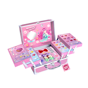 Nàng Tiên Cá Thiết Kế <span class=keywords><strong>2026</strong></span> Cô Gái Đồ Chơi Bất Mỹ Phẩm Hộp <span class=keywords><strong>Eyeshadow</strong></span> Son Môi Trang Điểm Bộ Quà Tặng Cho Giả Vờ Chơi Với 3 Lớp Nhôm Trường Hợp - Product Image 2