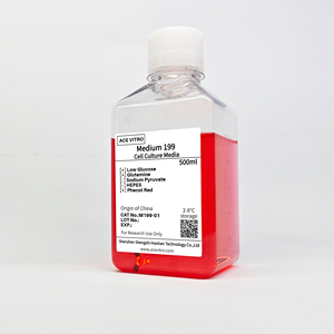 ACE VITRO OEM Medio de Cultivo Celular M199 500ml Baja Glucosa con Glutamina y Fenol Rojo Hecho en China ODM/OEM Disponible - Product Image 1
