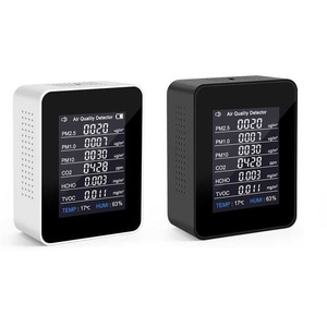 Détecteur de qualité de l'air numérique LCD Hedao ZN-AZ-2CO7 8 en 1, analyseur de gaz PM2.5/PM1.0/PM10/CO2/TVOC/HCHO/Temp/Humi - Product Image 1