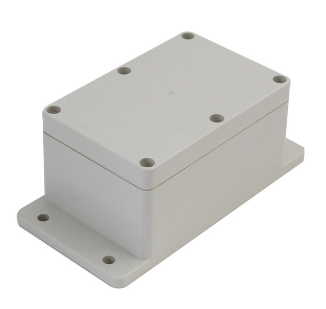 120(163) * 81 * 65 mm ABS PC Black Grey  Custom Outdoor Waterproof Box IP65 Plastic Electronic Device Enclosure  With Flange