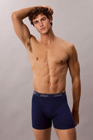 Boxers longs pour hommes OEM d'usine, avec ceinture élastique anti-frottement et logo personnalisé, sous-vêtements pour hommes