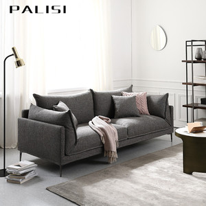 Sofá Nórdico <span class=keywords><strong>de</strong></span> 3 Plazas con Cojines <span class=keywords><strong>de</strong></span> Tela Elegantes para Sala <span class=keywords><strong>de</strong></span> Estar Minimalista, Muebles <span class=keywords><strong>de</strong></span> Sofá con <span class=keywords><strong>Respaldo</strong></span> <span class=keywords><strong>de</strong></span> Plumas Acogedor - Product Image 2