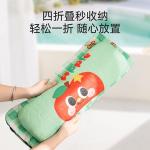 Tapis pour animaux de compagnie, rectangulaire, respirant, vert et bleu, pour chien, pour dormir, utilisation été et hiver - Product Image 4
