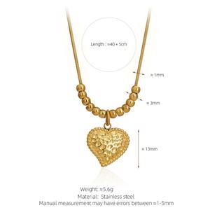 Collar con Logotipo Personalizado del Fabricante, Collar de Acero Inoxidable Resistente al Agua y al Deslustre, Chapado en Oro de 18k con Forma de Corazón para Mujer - Product Image 6