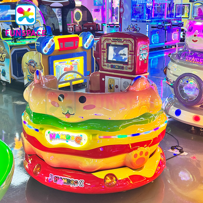Funspace Factory Wholesale Kid Swing Equipment Coin Operated Revolving Cup Lighting Metal Children Swing Game Machine Weather