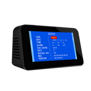 Détecteur de température et d'humidité intérieure noir, détecteur de qualité de l'air PM2.5, détecteur de particules de poussière et de formaldéhyde, analyseur de gaz avec alarme - Product Image 5