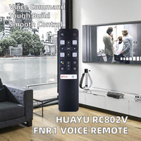 HUAYU RC802V FNR1 Mini télécommande vocale personnalisée de haute qualité pour téléviseurs intelligents LCD LED TCL Certifié ROHS Garantie de 12 mois