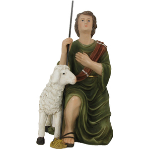 Figura de Natividad, Pastor Arrodillado con Oveja, 60 cm, Decoraciones 9006935287332 - Product Image 1