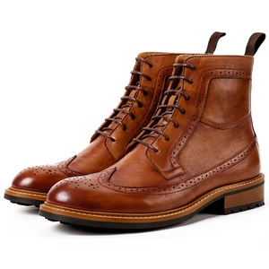 Botas de Cuero para Hombre de Alta Calidad, Hechas a Mano, para Otoño e Invierno, para Ropa de Exterior - Botas Duraderas - Product Image 3