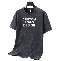 T-shirts unisexes en coton 100% 260G, lavage à l'acide, sublimation, impression personnalisée, t-shirts surdimensionnés, t-shirts amples en gros, t-shirts pour hommes