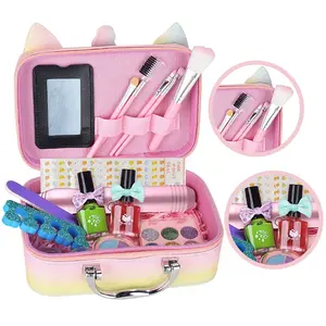 Nieuwkomers Make-Up Tas Set Nail Art Lippenstift Oogschaduw Veilig En Hoge Kwaliteit Make-Up Voor Meisjes Kinderen Meisje Speelgoed