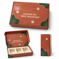 Boîte d'expédition personnalisée brillante pour friandises pour animaux de compagnie, en carton ondulé E-flute, avec logo