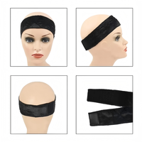 Bandeau antidérapant en velours et dentelle pour perruque, ajustable et confortable, s'adapte à toutes les tailles
