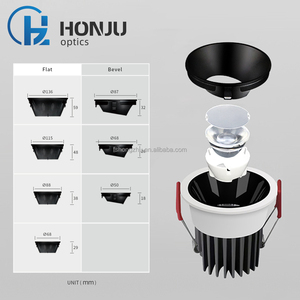 غطاء مضاد للوهج ، إضاءة تجارية من الكمبيوتر ، إضاءة بصرية من مواد بلاستيكية ليد ، عاكسات دائرية ، عاكس ليد كوب - Product Image 5