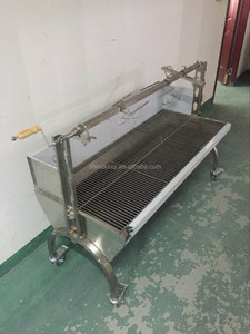 木炭ポータブルスモーカーステンレススチールヘビーデューティロティサリー電気モーター全自動バーベキューグリル穴豚ラム60 KG - Product Image 3