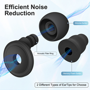 Reusable Silicone Tapones Para Oidos Filter Foam Earplugs Safety Hearing Protection Noise Reduction Ear <b>Plugs</b> for Sleep - Product Image 3