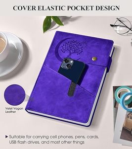Diario de 365 páginas con líneas gruesas, adecuado tanto para hombres como para mujeres, diario de cuero de gran tamaño A4, ideal para el trabajo - Product Image 3