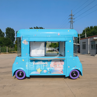 Chariot alimentaire électrique léger certifié DOT, design de dessin animé personnalisé, boutique de snacks mobile (peinture gratuite), idéal pour les parcs d'enfants/festivals