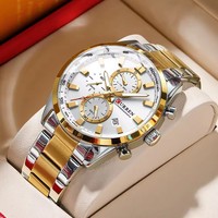 Jam Tangan Quartz Sport Kasual Curren 8445 untuk Pria, Jam Tangan Mewah Merk Ternama, Jam Tangan Pria Fashion, Reloj Chronograph