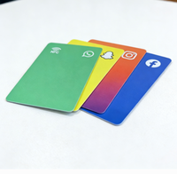 Tarjeta de Visita NFC Programable de PVC CR80, Resistente al Agua, para Redes Sociales: Instagram, Facebook, WhatsApp